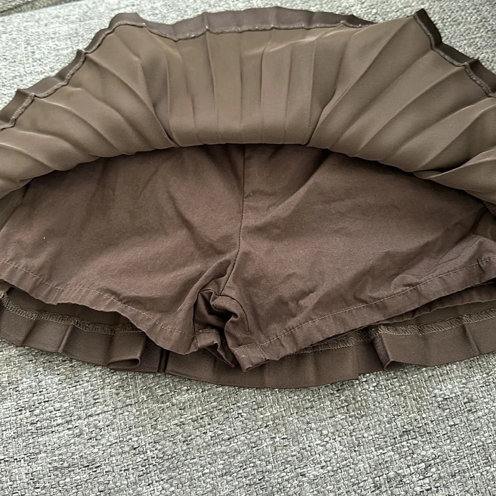 Gymboree Girls Brown Pink pleated Skirt Size 4